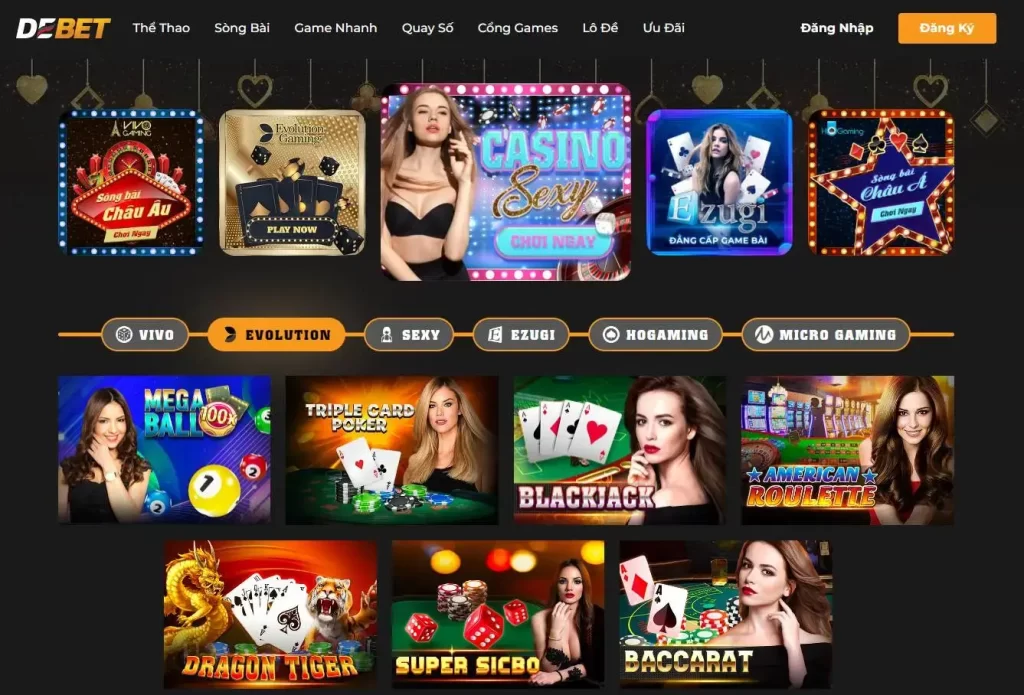 Casino Debet - Đa dạng sản phẩm giải trí 
